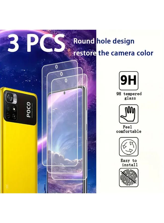 Tempered Glass Screen Protector For Xiaomi Poco F6 3 Pack - Image 3